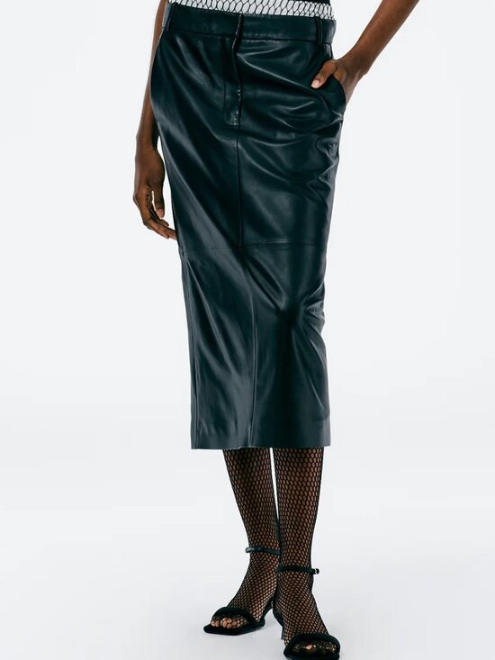 Tibi Dresses & Skirts - Tibi Leather Midi Trouser Skirt, 00